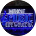 Musician Gift Without Music Life Would Be Flat LED Light Sign - Way Up Gifts