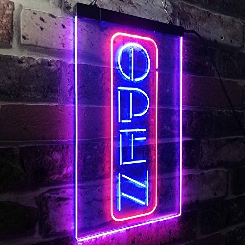 Vertical Open Sign LED Light Sign - LED Gift Works