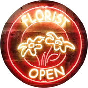 Flower Shop Open Florist LED Light Sign - LED Gift Works