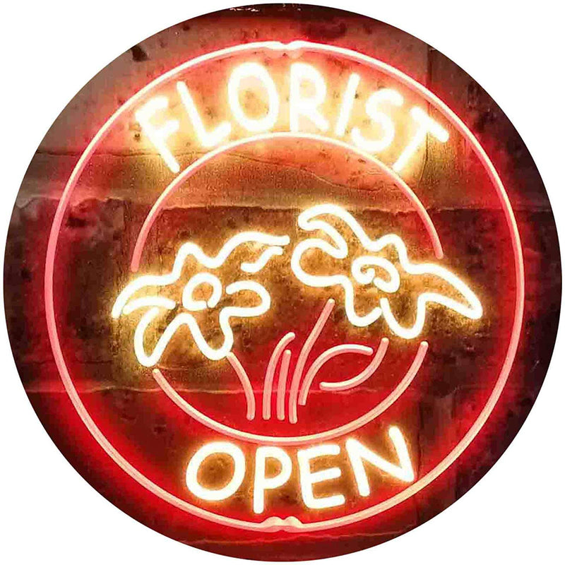 Flower Shop Open Florist LED Light Sign - LED Gift Works