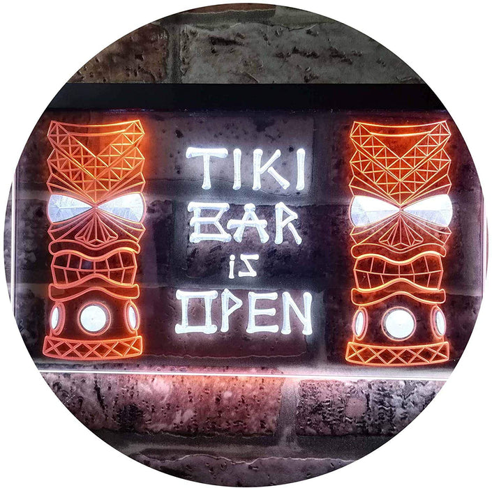 Tiki Bar Open LED Light Sign - Way Up Gifts