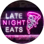 Late Night Eats Pizza LED Light Sign - LED Gift Works