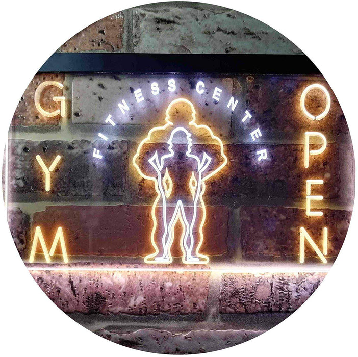 Fitness Center Open Gym LED Light Sign - Way Up Gifts