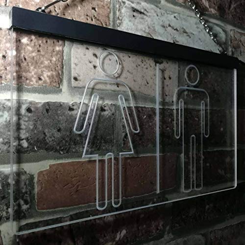Men Women Bathroom Restroom LED Light Sign - Way Up Gifts