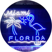 Miami Florida Flamingo LED Light Sign - LED Gift Works