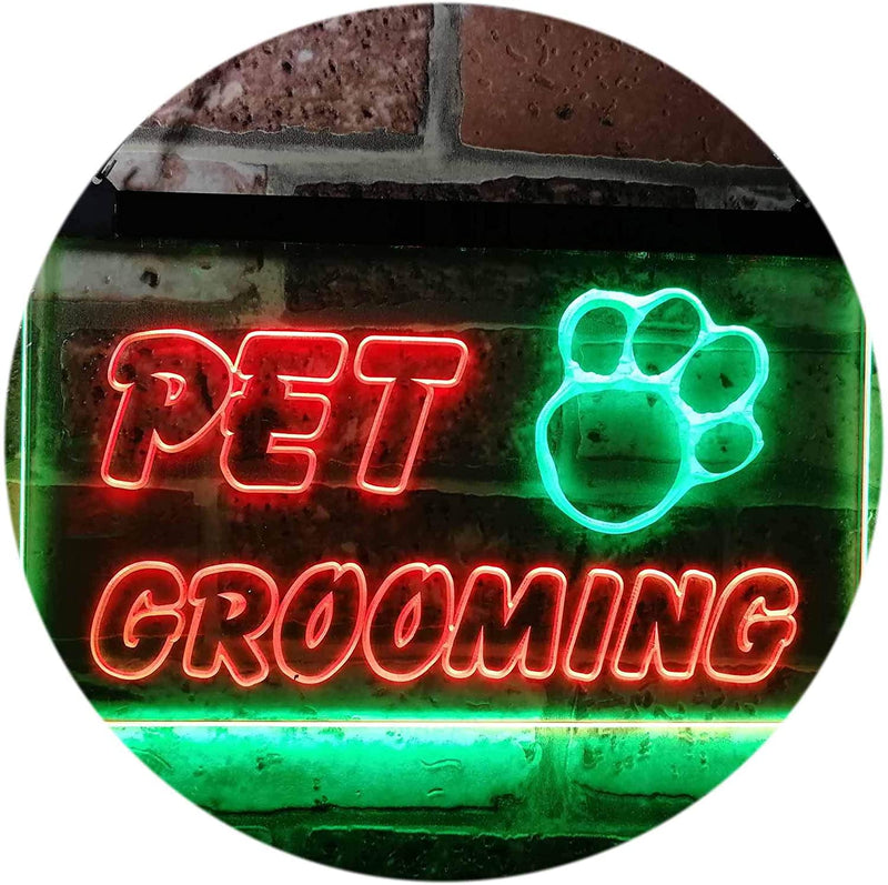 Paw Print Pet Grooming LED Light Sign - LED Gift Works
