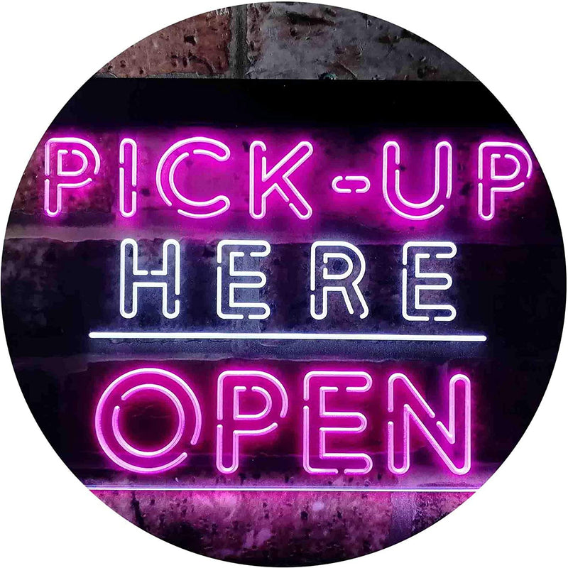Pick Up Here Open LED Light Sign - LED Gift Works