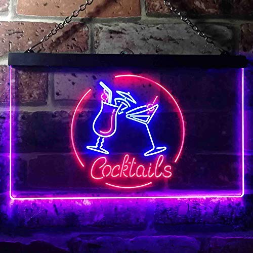 Cocktails LED Light Sign - Way Up Gifts