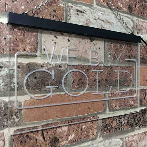 Pawn Shop We Buy Gold LED Light Sign - Way Up Gifts