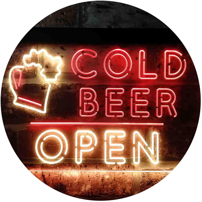 Bar Cold Beer Open LED Light Sign - Way Up Gifts