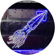 Squid Animal Ocean Display LED Light Sign - LED Gift Works