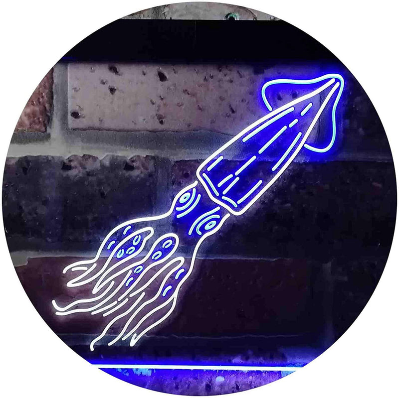 Squid Animal Ocean Display LED Light Sign - LED Gift Works