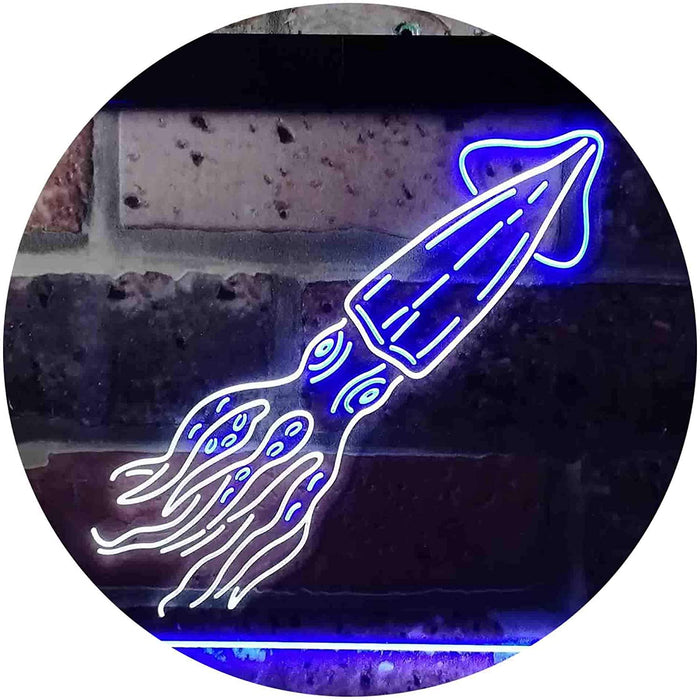 Squid Animal Ocean Display LED Light Sign - Way Up Gifts