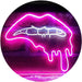 Biting Lip Bite Bleeding Art LED Light Sign - Way Up Gifts