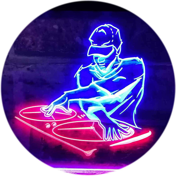 DJ Disc Jockey Disco Music Bar Beer LED Light Sign - Way Up Gifts
