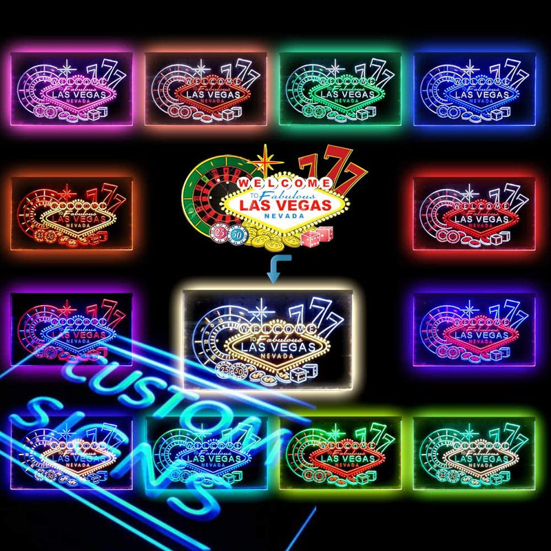 Custom Dual Color LED Light Sign - LED Gift Works