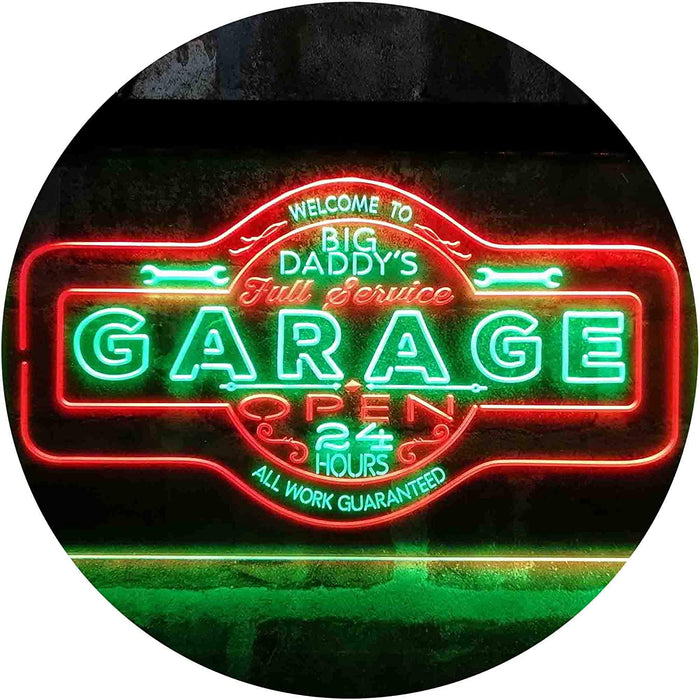Big Daddy Garage Tools Man Cave LED Light Sign - Way Up Gifts