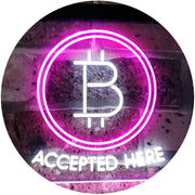 Bitcoin Accepted Here LED Light Sign - LED Gift Works