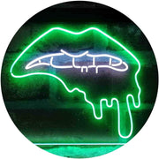 Biting Lip Bite Bleeding Art LED Light Sign - LED Gift Works