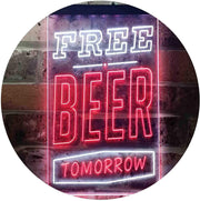 Free Beer Tomorrow LED Light Sign - LED Gift Works