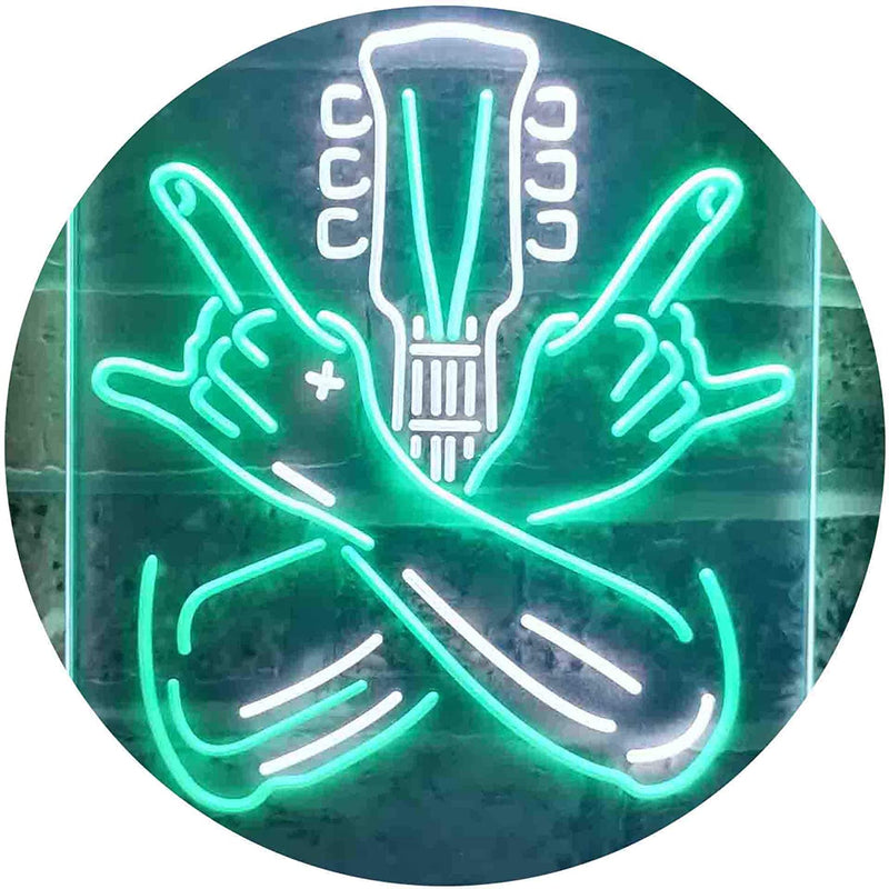 Musician Rock Hands Guitarist Metal Hard Rock Music LED Light Sign - LED Gift Works