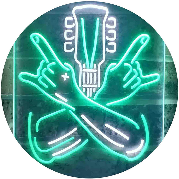 Musician Rock Hands Guitarist Metal Hard Rock Music LED Light Sign - Way Up Gifts