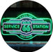 Route 66 Gasoline Station Cold Drinks LED Light Sign - Way Up Gifts