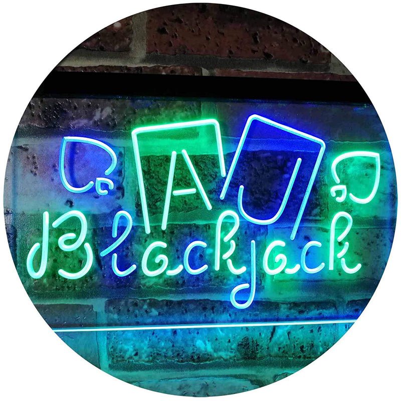 Poker Blackjack LED Light Sign - LED Gift Works