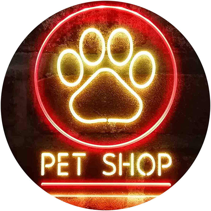 Paw Print Pet Shop LED Light Sign - Way Up Gifts