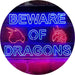 Beware of Dragon Kid Room Decoration LED Light Sign - Way Up Gifts