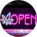 Open Hemp Leaf Marijuana Dispensary LED Light Sign - Way Up Gifts