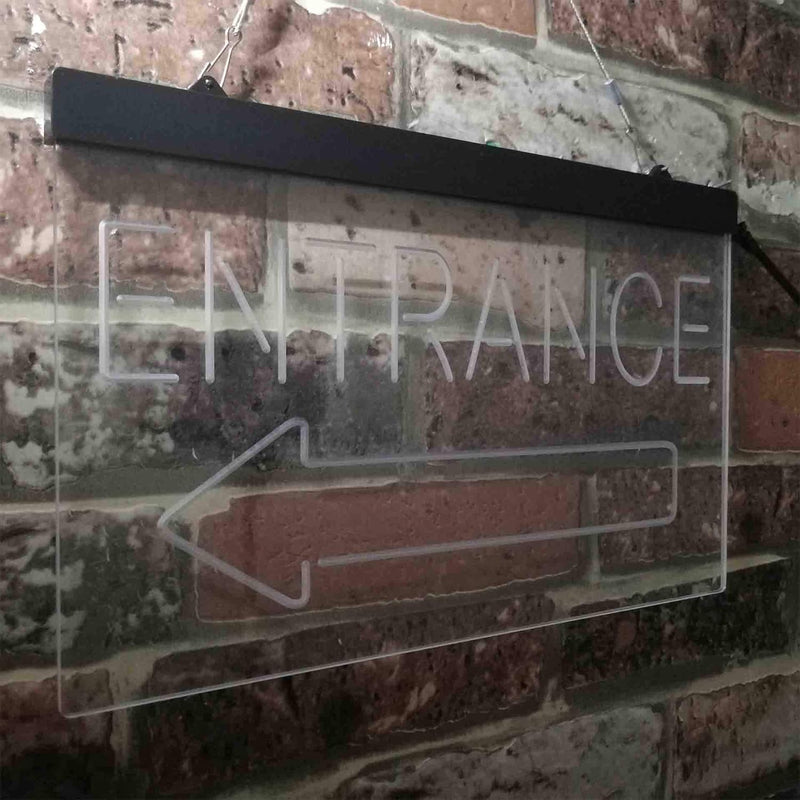 Entrance Left Arrow LED Light Sign - LED Gift Works