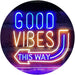 Good Vibes Arrow Left This Way LED Light Sign - Way Up Gifts