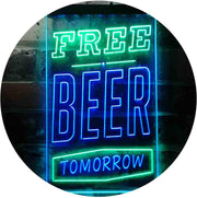 Free Beer Tomorrow LED Light Sign - LED Gift Works