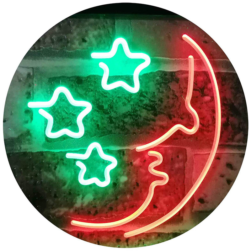 Moon & Stars Nightlight LED Light Sign - LED Gift Works