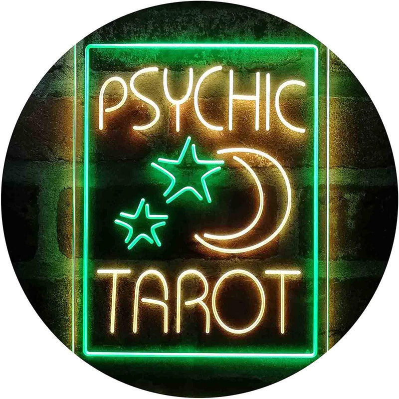 Psychic Tarot Reader Moon Stars LED Light Sign - LED Gift Works