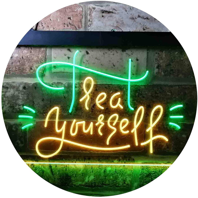 Treat Yourself Girl Bedroom Decoration LED Light Sign - LED Gift Works