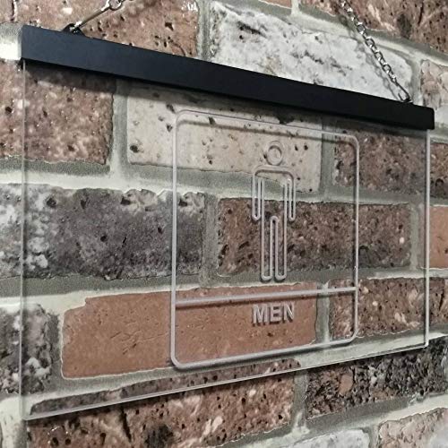 Men Bathroom Restroom LED Light Sign - Way Up Gifts