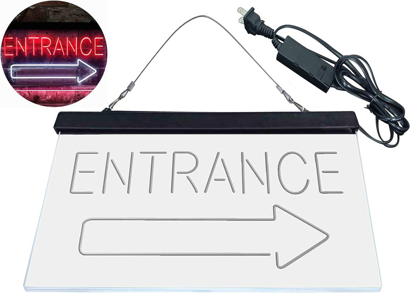 Entrance Right Arrow LED Light Sign - LED Gift Works