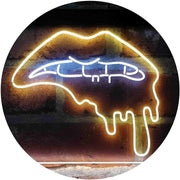 Biting Lip Bite Bleeding Art LED Light Sign - LED Gift Works