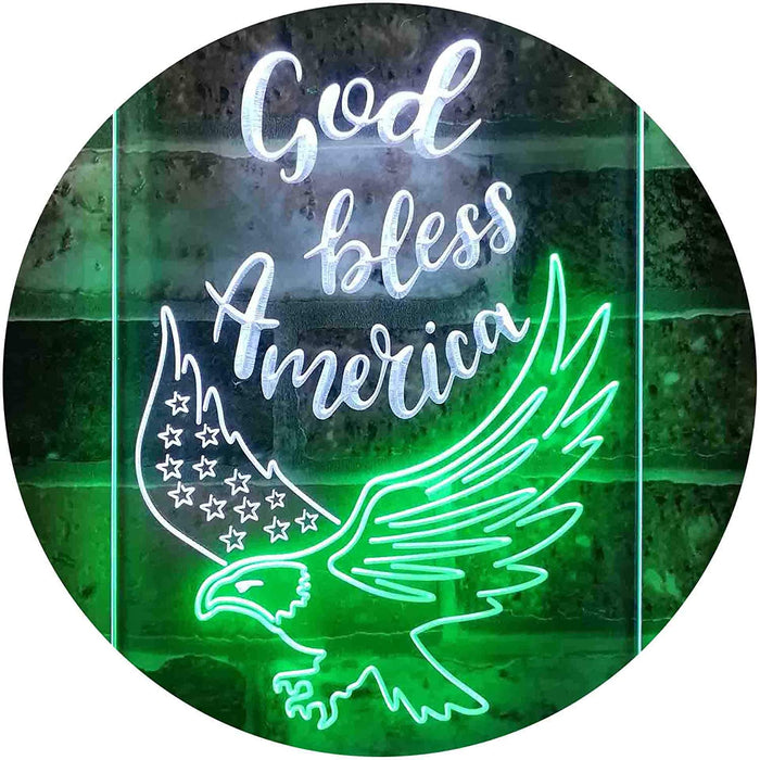 God Bless America Eagle LED Light Sign - Way Up Gifts