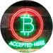 Bitcoin Accepted Here LED Light Sign - Way Up Gifts
