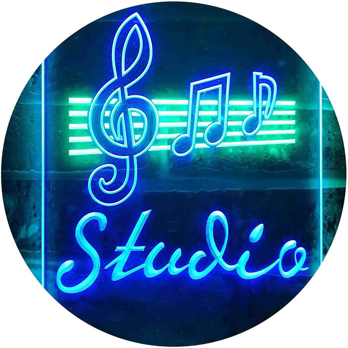 Music Notes Studio LED Light Sign - Way Up Gifts