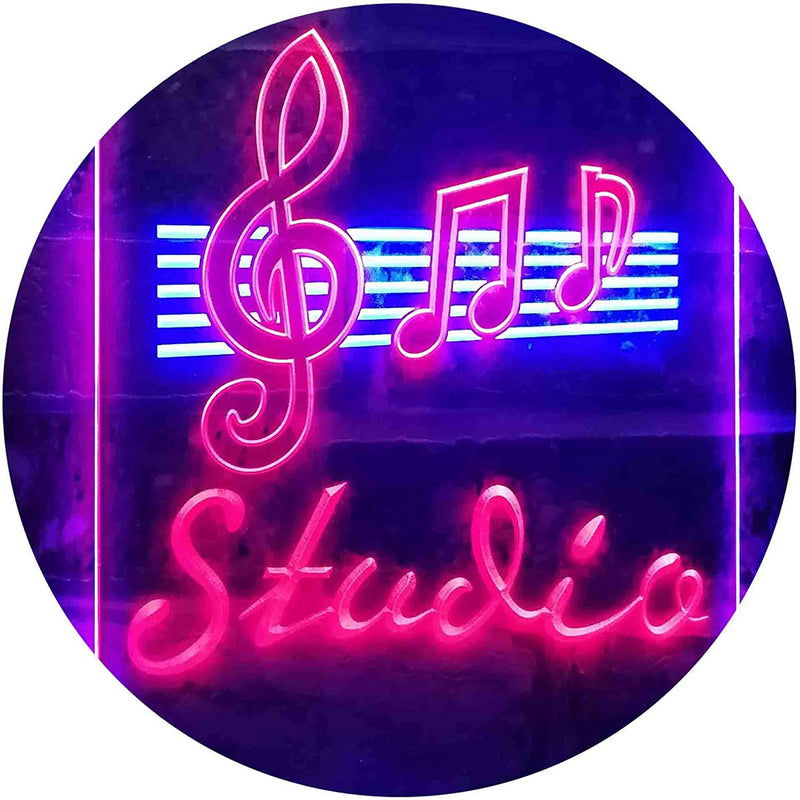 Music Notes Studio LED Light Sign - LED Gift Works