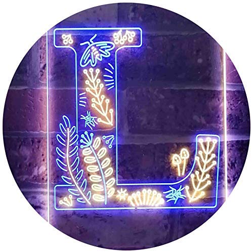 Family Name Letter L Monogram Initial LED Light Sign - LED Gift Works