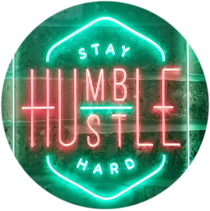 Stay Humble Hustle Hard LED Light Sign - Way Up Gifts