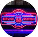 Route 66 Gasoline Station Cold Drinks LED Light Sign - Way Up Gifts