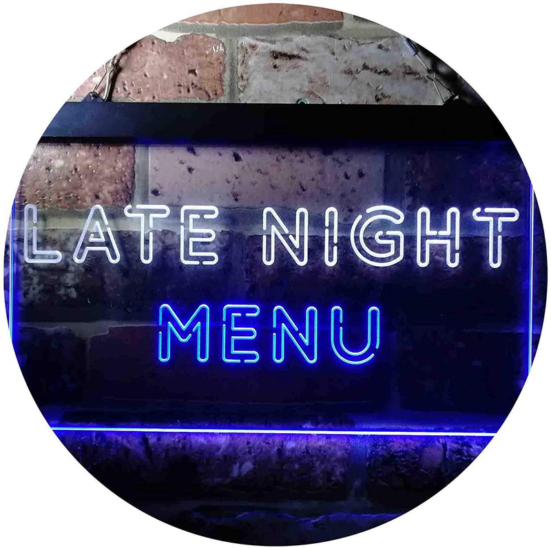 Late Night Menu LED Light Sign - LED Gift Works