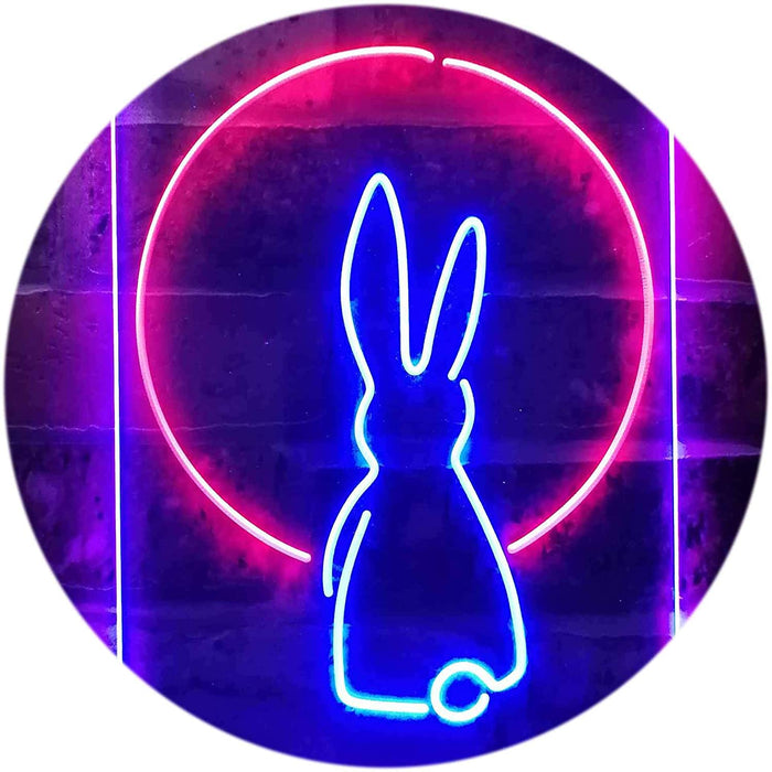 Rabbit Moon Window Display LED Light Sign - Way Up Gifts