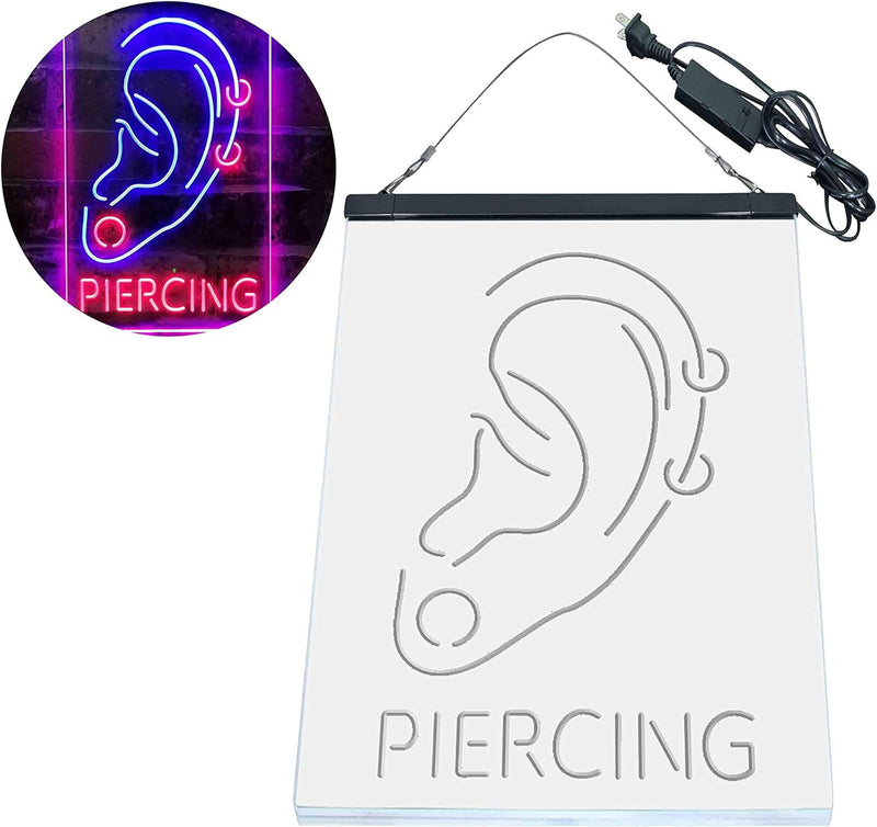 Ear Piercing Display LED Light Sign - LED Gift Works